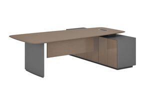 Стол руководителя на опорной тумбе (левый)