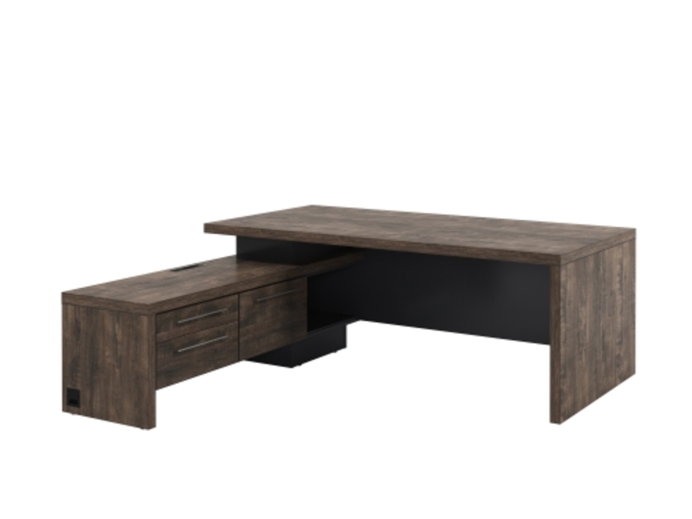 Стол руководителя с опорной тумбой (левый)