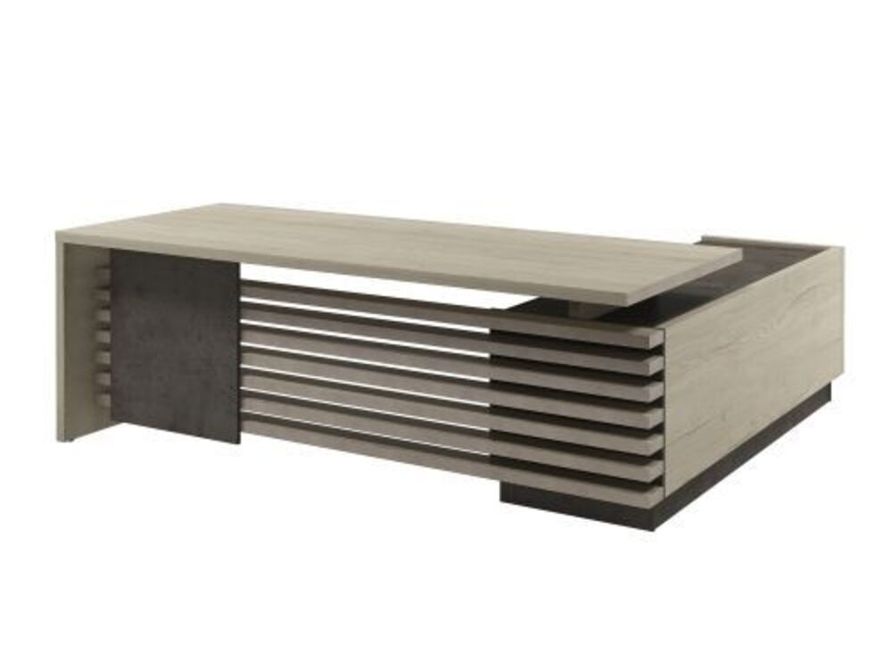 Стол руководителя с опорной тумбой (левый)