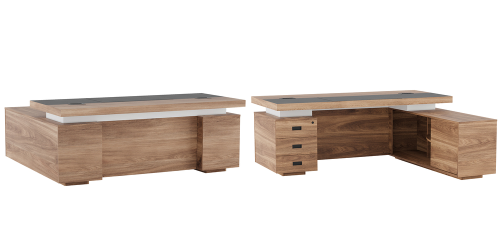 Стол письменный с тумбой и приставкой