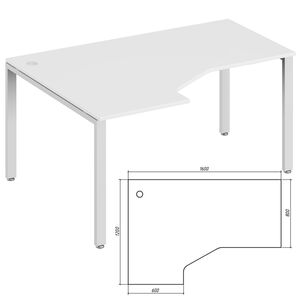 Эргономичный стол левый