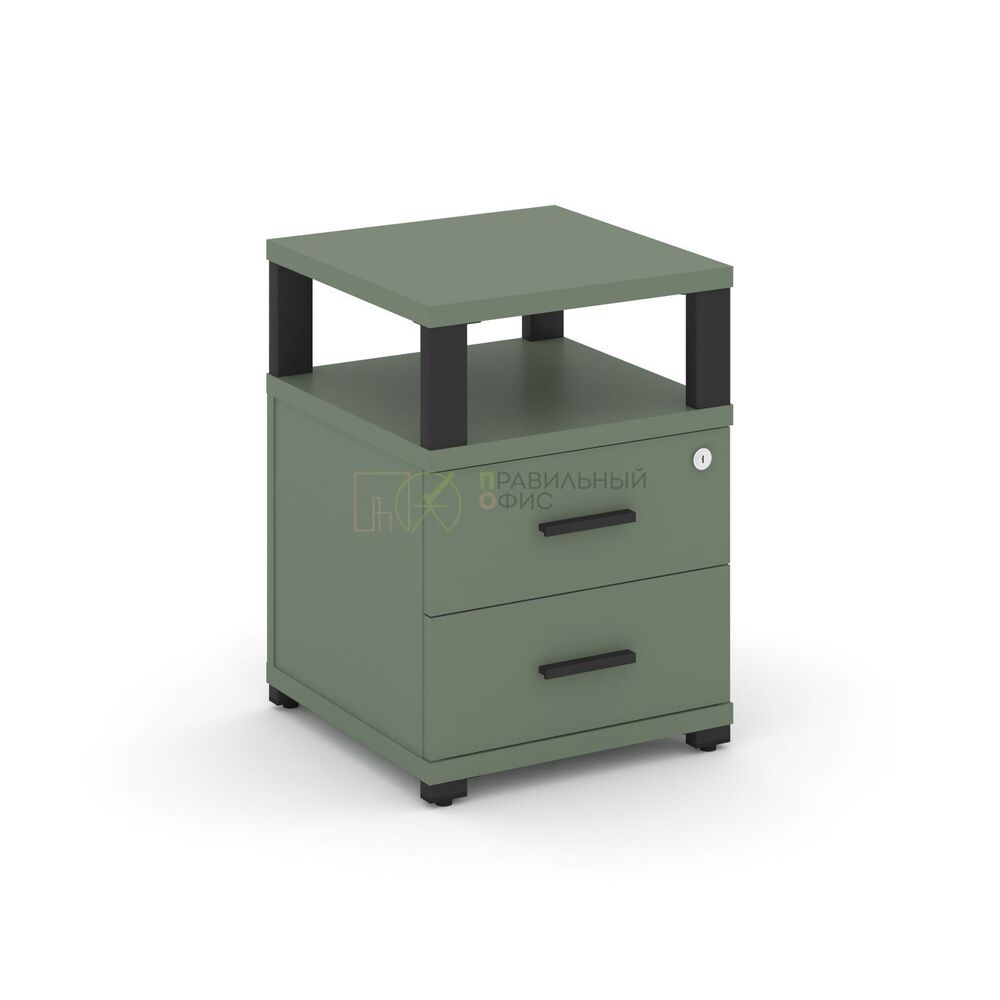 Тумба приставная 2 ящика с надставкой