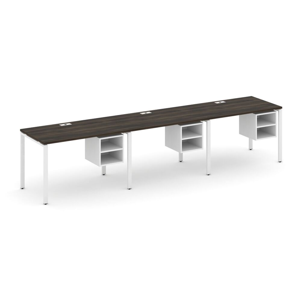 Рабочая станция односторонняя с подвесными тумбами на 3 места