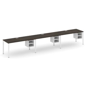 Рабочая станция односторонняя с подвесными тумбами на 3 места