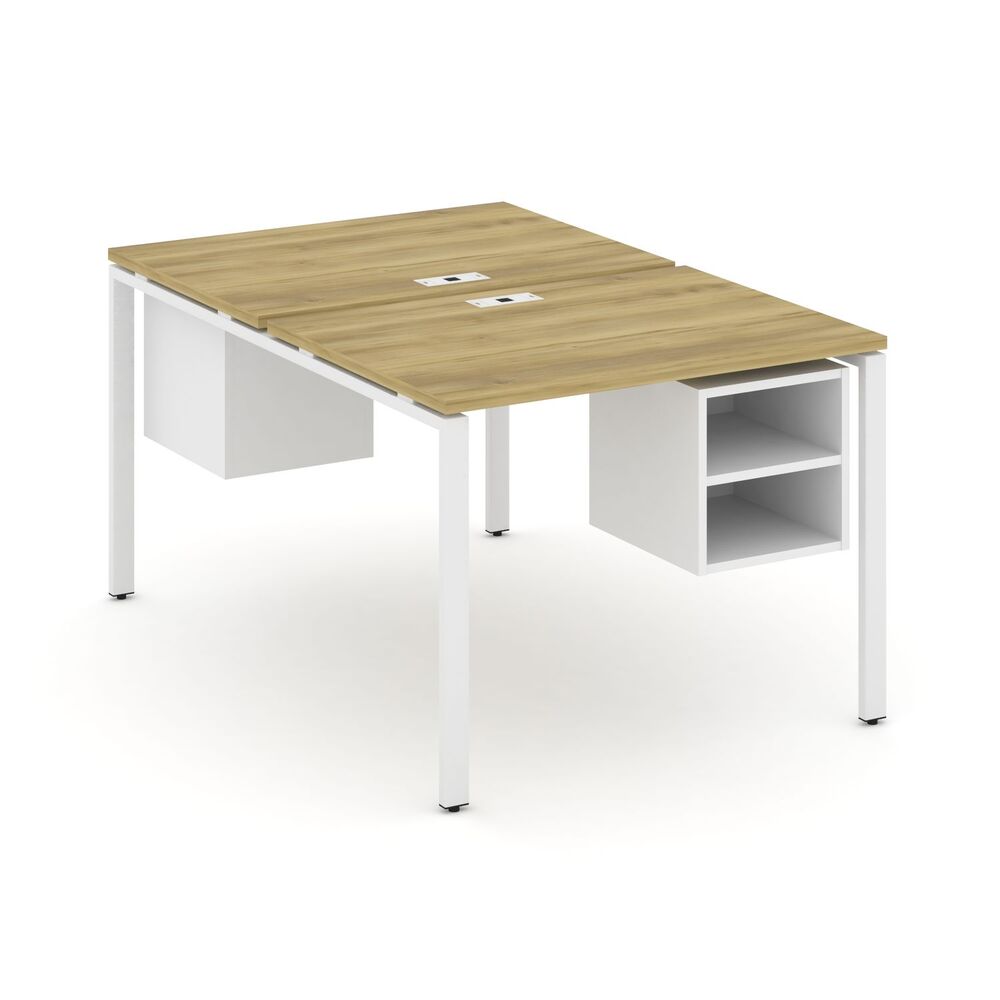 Рабочая станция двухсторонняя с подвесными тумбами на 2 места