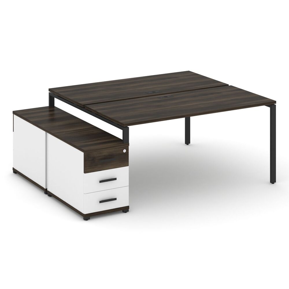 Рабочая станция на 2 места с двухсторонней опорной тумбой