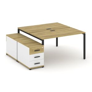 Рабочая станция на 2 места с двухсторонней опорной тумбой