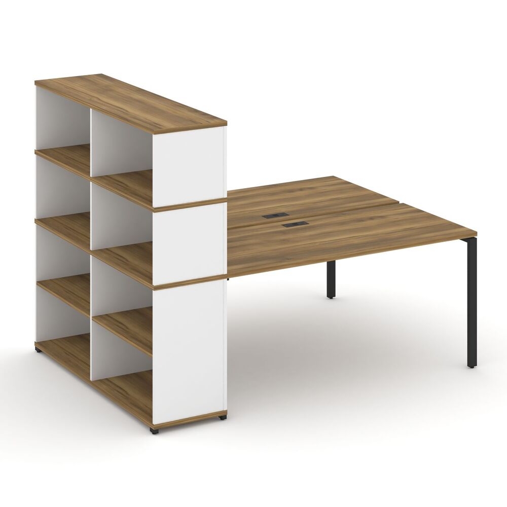 Рабочая станция с опорным стеллажом с надставкой высокой