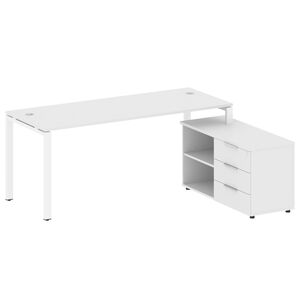 Рабочая станция с опорной тумбой правая