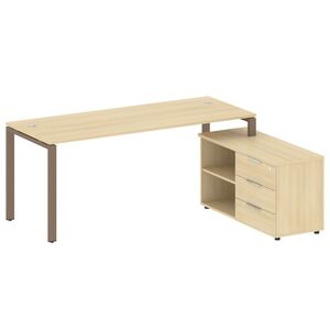 Рабочая станция с опорной тумбой правая