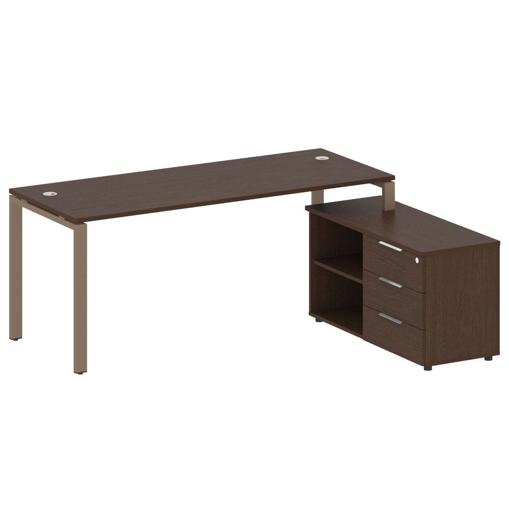 Рабочая станция с опорной тумбой правая