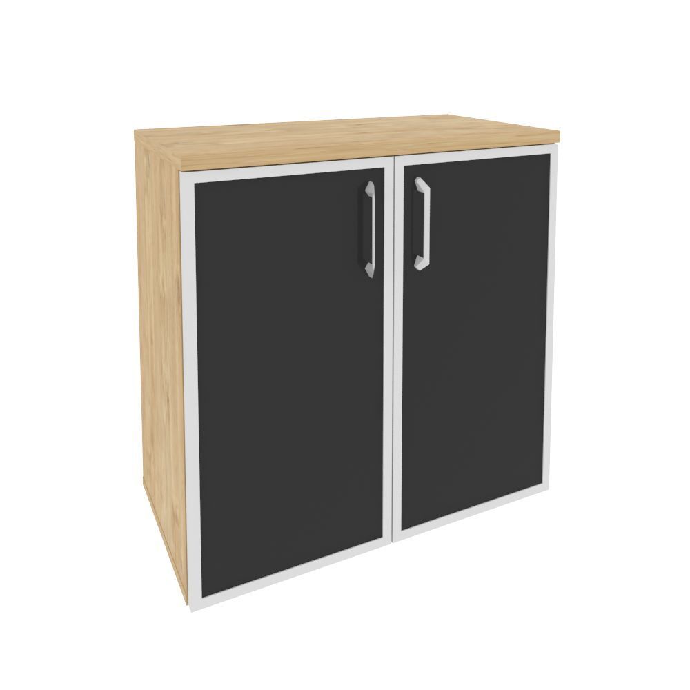 Шкаф низкий широкий (стекло черное)