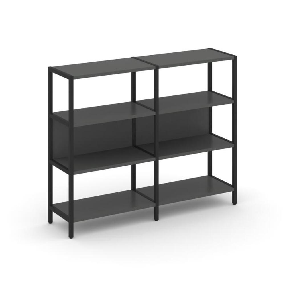 Двухсекционный стеллаж трехярусный