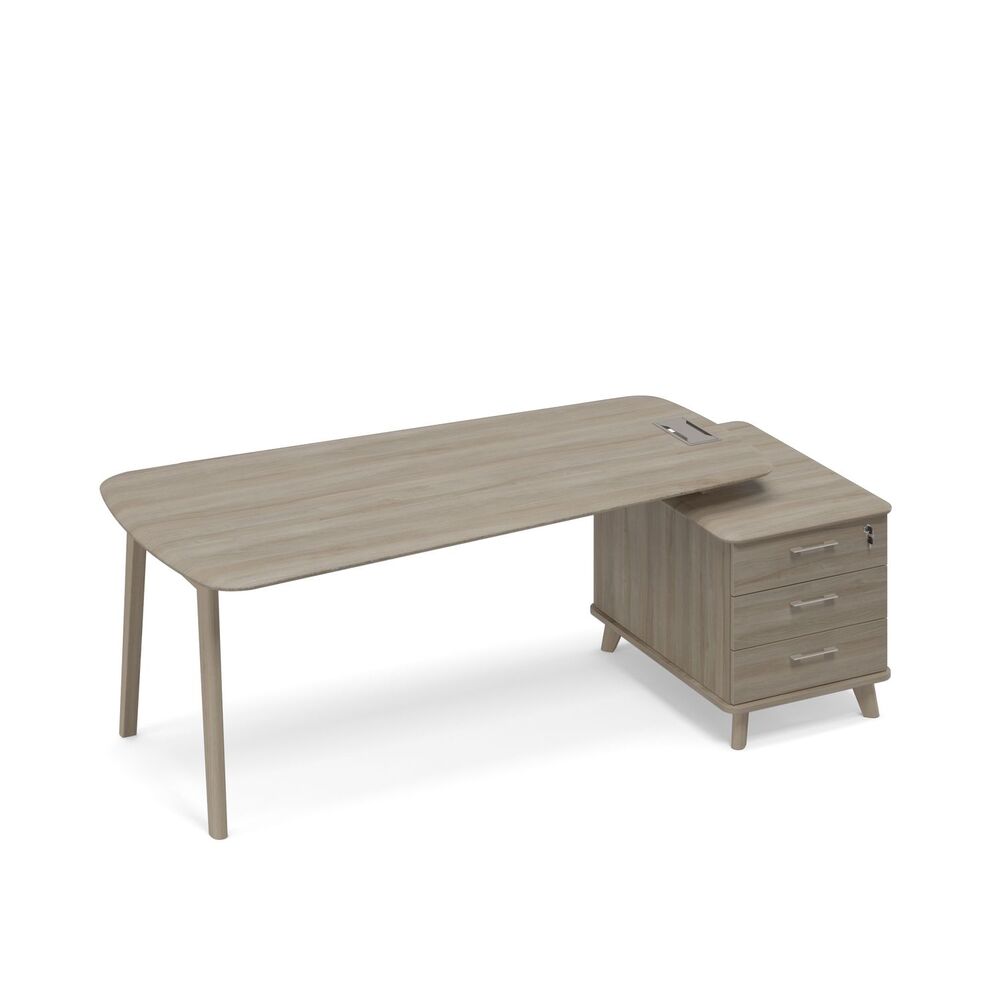 Стол на опорной тумбе малой (тип 3) WOOD